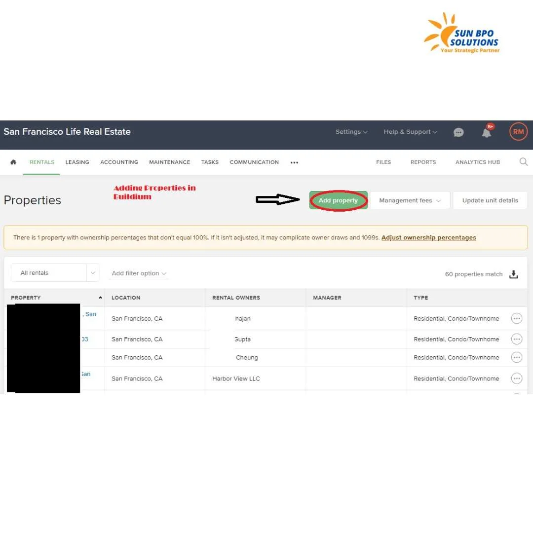 Adding new property in Buildium software | Buildium Property Management Portfolio<br />
