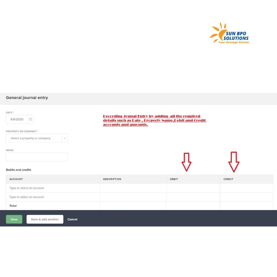 Journal entry recording in Buildium Property Management software