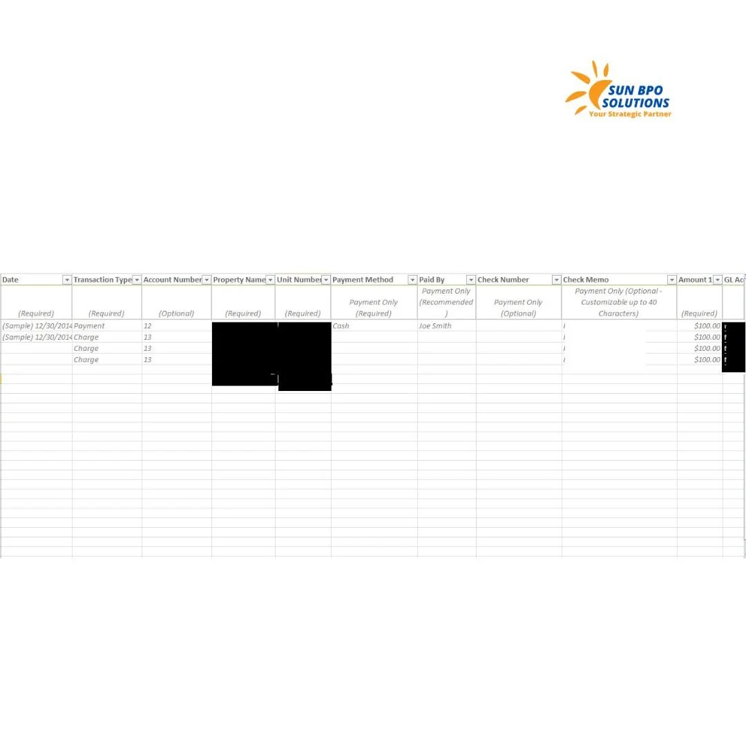  Example of data import in Buildium Property Management