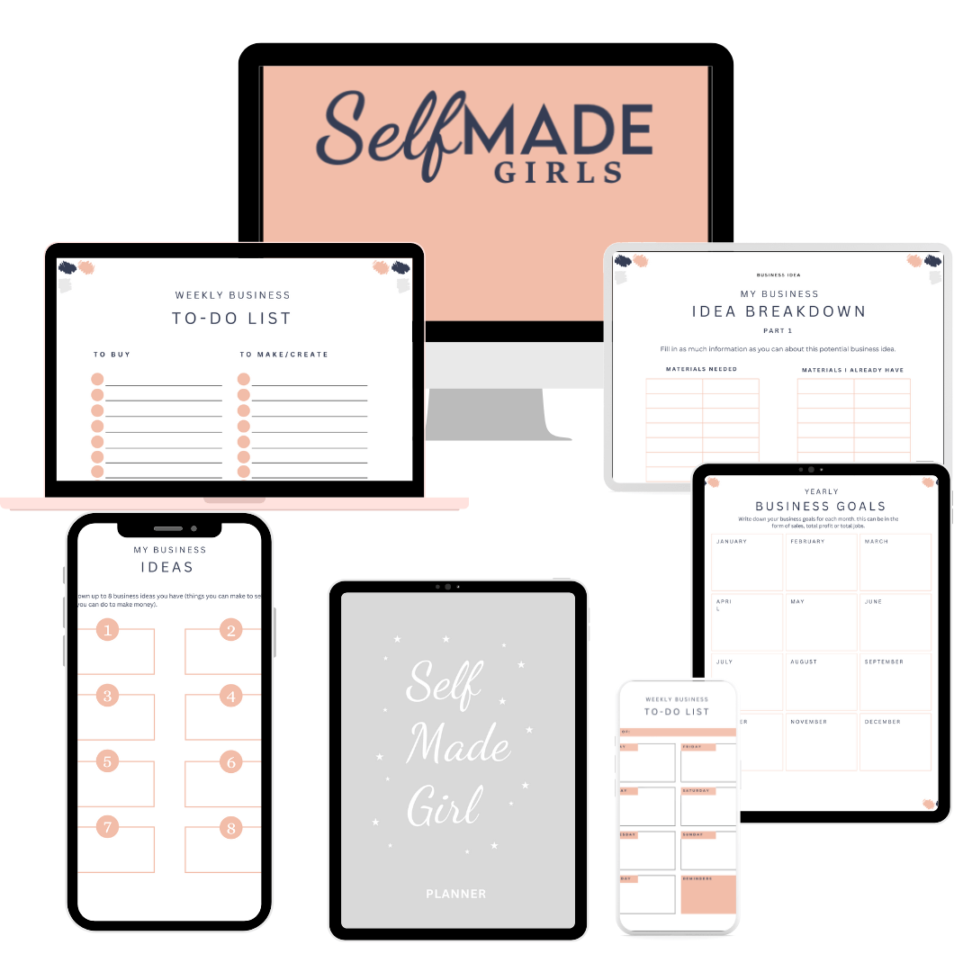 Cover image for Self Made Girls To-Do List - Business Goals Templates, featuring a structured and practical design for organizing business tasks and goals-graphic designing