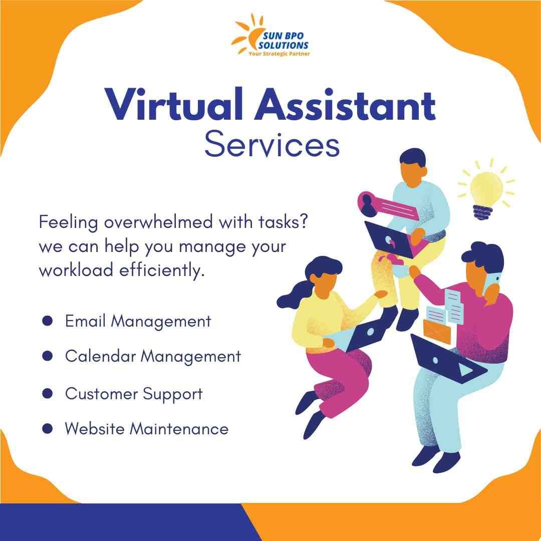 virtual assistant services, social media post, business efficiency, online support, virtual assistant marketing