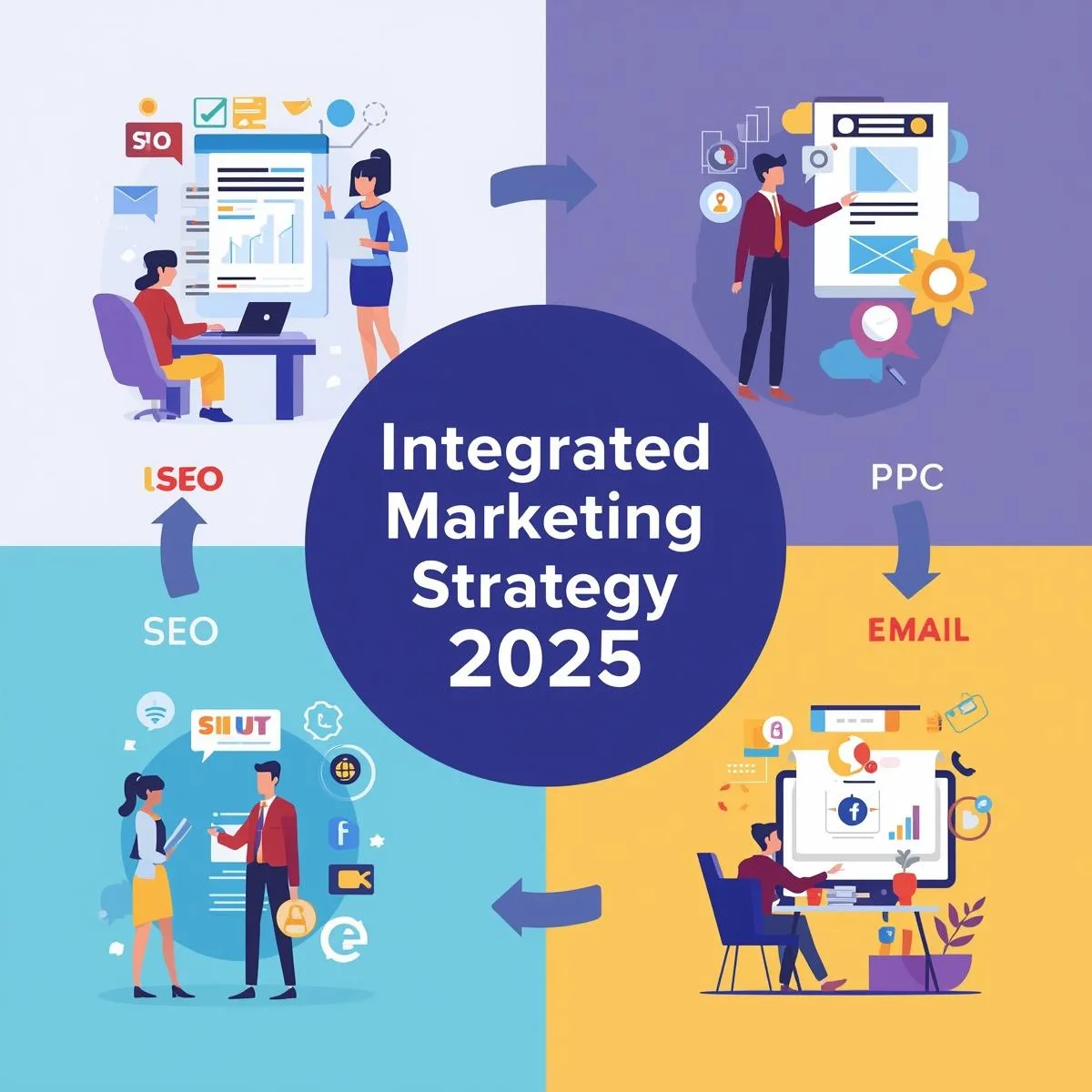 Behavioral Email Marketing,Integrated Marketing Strategy 2025: Align SEO, PPC, Social & Email