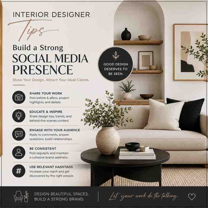 Social Media Tips For Interior Designers: How To Build A Brand That Attracts High-Value Clients 1 Social Media for Interior Designers