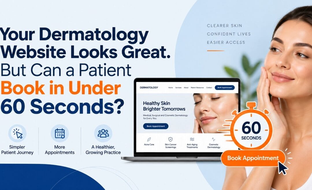 Your Dermatology Website Looks Great. But Can a Patient Book in Under 60 Seconds?